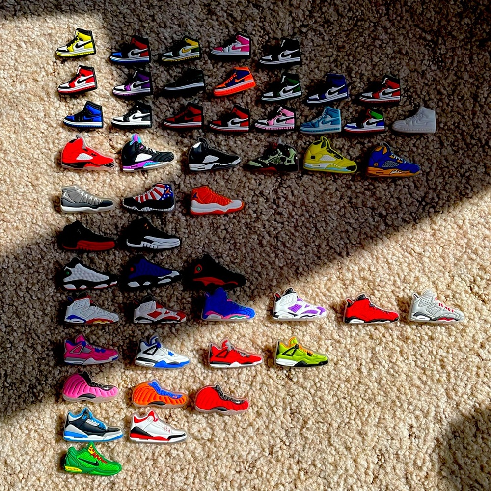 Assorted Jordan jibitz for crocs